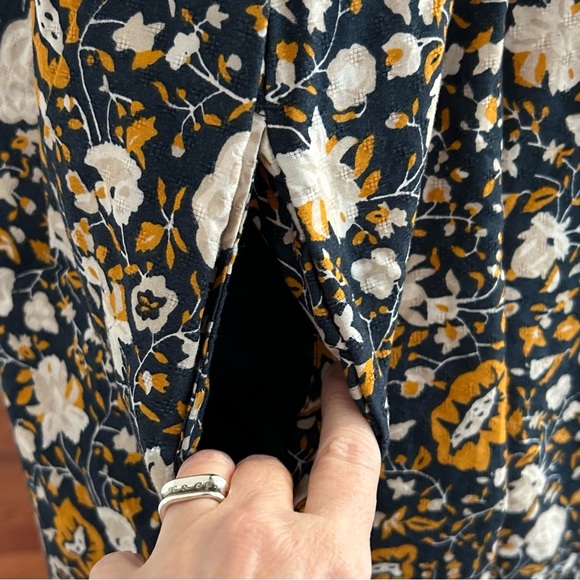 Target Universal Thread Floral High Neck Prairie Dress Women’s SZ S Blue Print - Picture 6 of 10